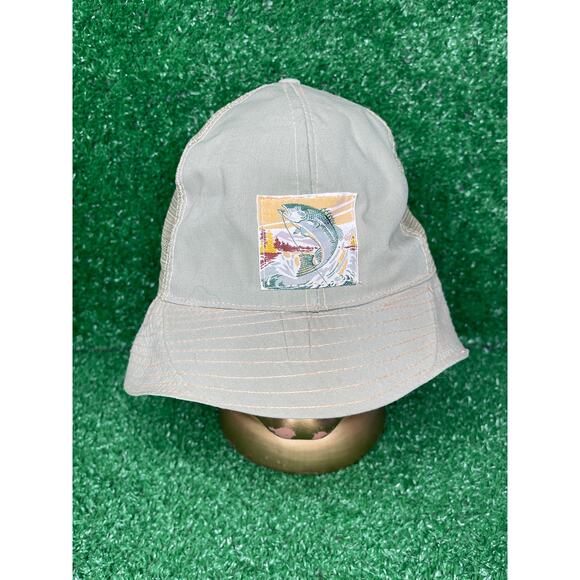 Vintage Fishing Bucket Hat 1970s Fishermans Sun Hat Hunting - Picture 1 of 6